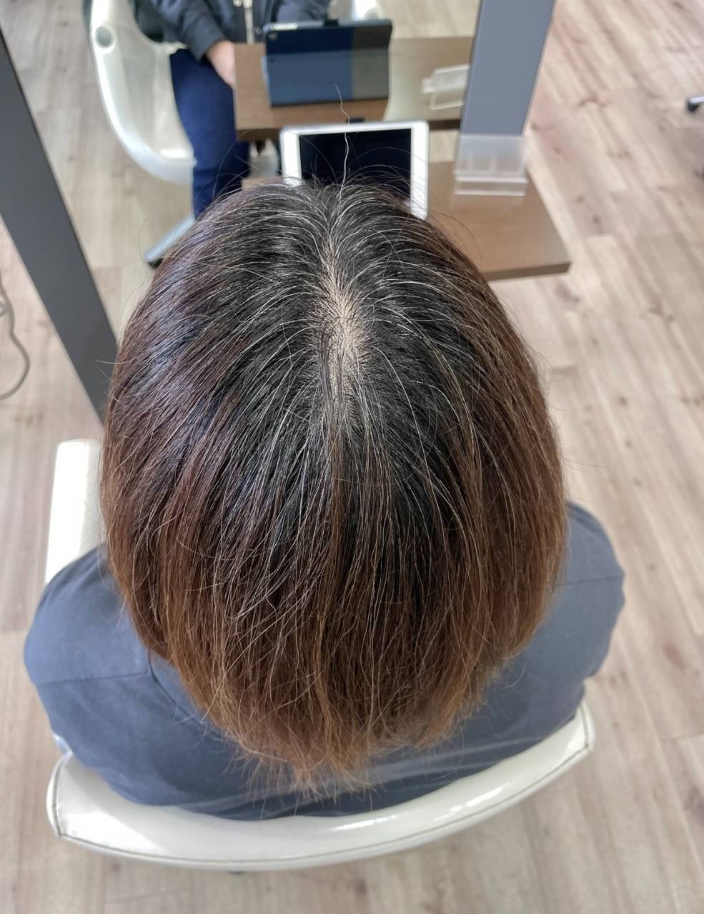 50代のお客様の白髪ぼかしハイライト・滋賀栗東美容室JAPinternationalSsalon